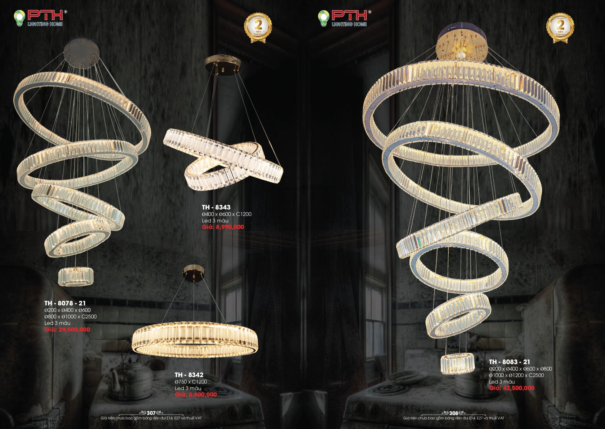 Bảng giá đèn trang trí PTH Lighting Home 2026